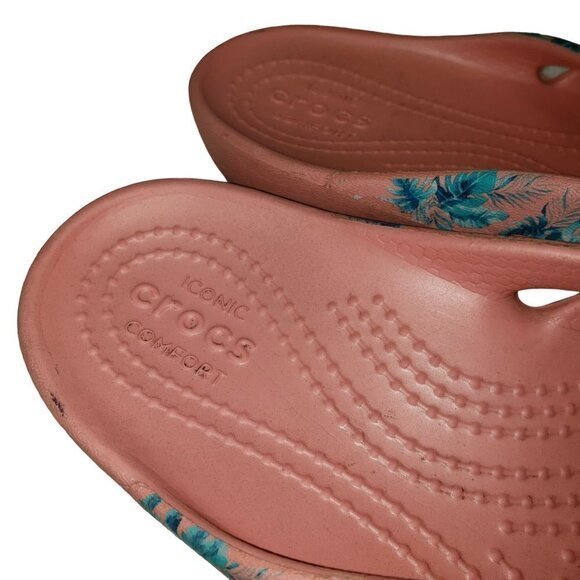 Crocs Iconic Comfort Womens Sandals Size 4 Blush TealPre-Owned - Picture 13 of 13